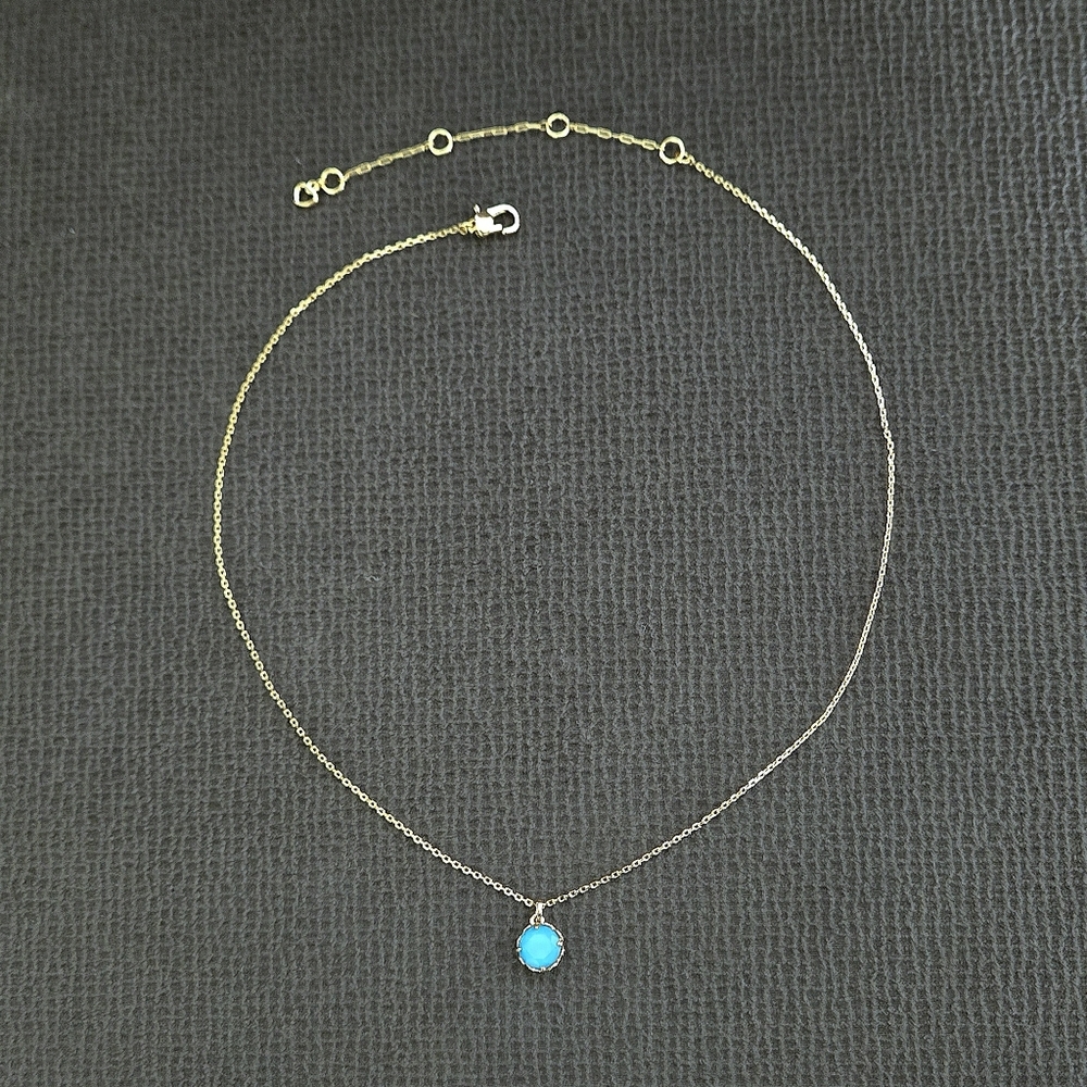 Kate Spade♠️ "That Sparkle" Turquoise🩵 Pendant Necklace - NWT - Picture 2 of 16